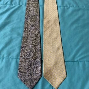 2 mens designer silk ties